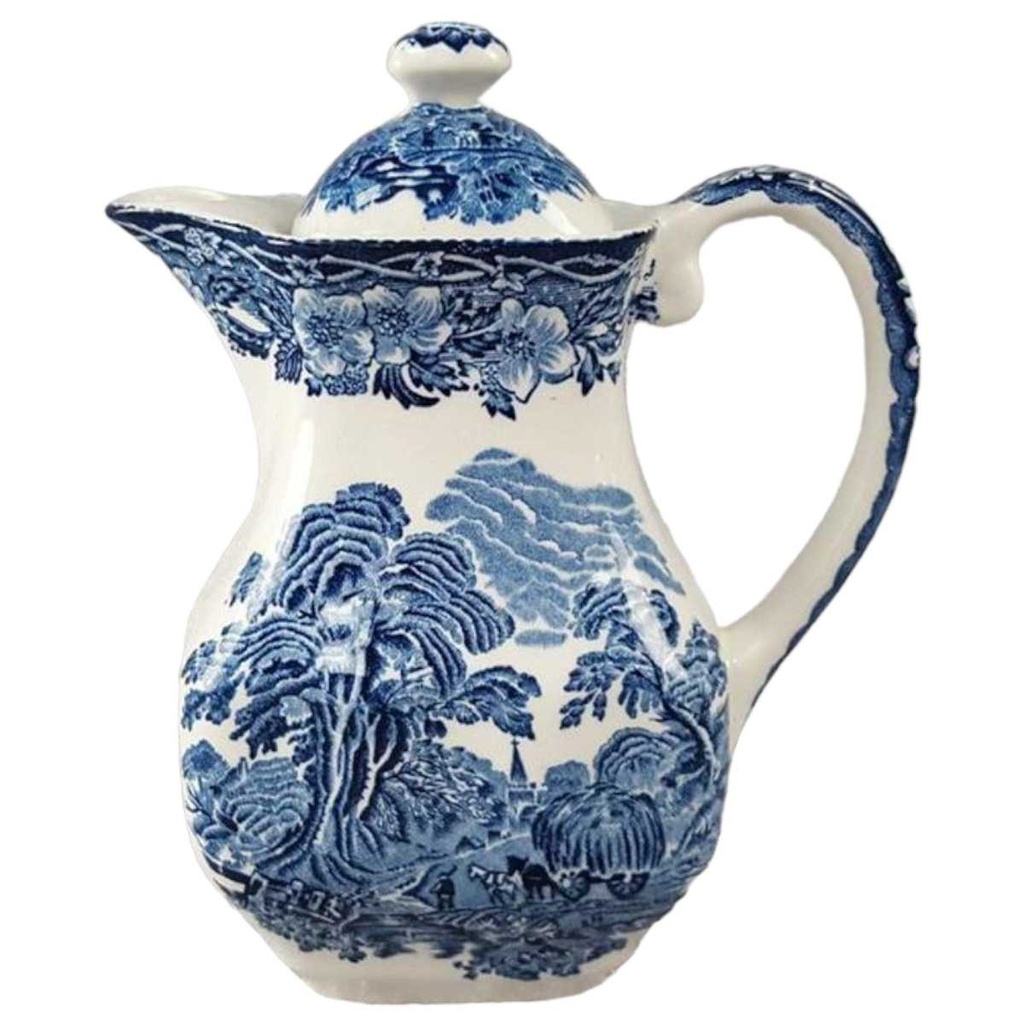 Mokkakanne 0,4 L Enoch Wedgwood Woodland Blau gebraucht - gut