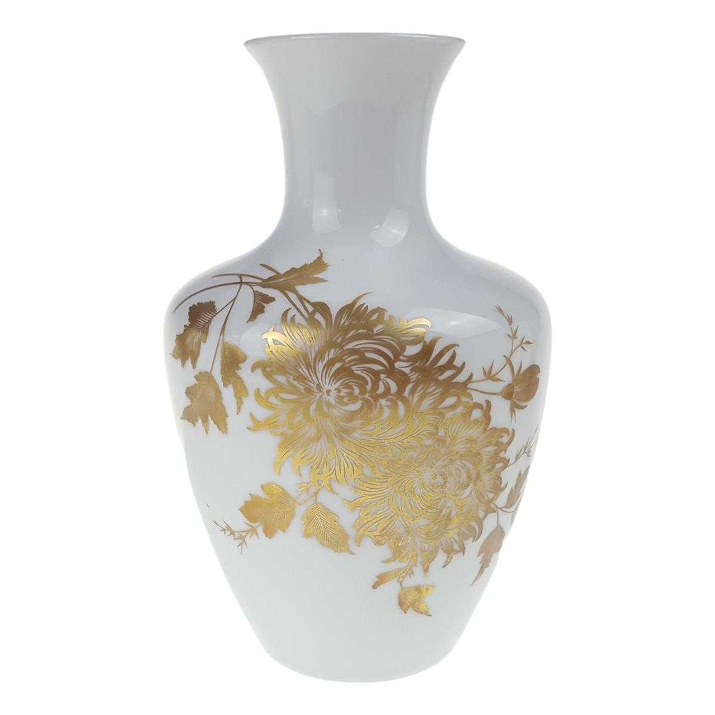 Blumenvase Golddekor 22 cm AK Kaiser Blumendekor Blumen gebraucht - sehr gut
