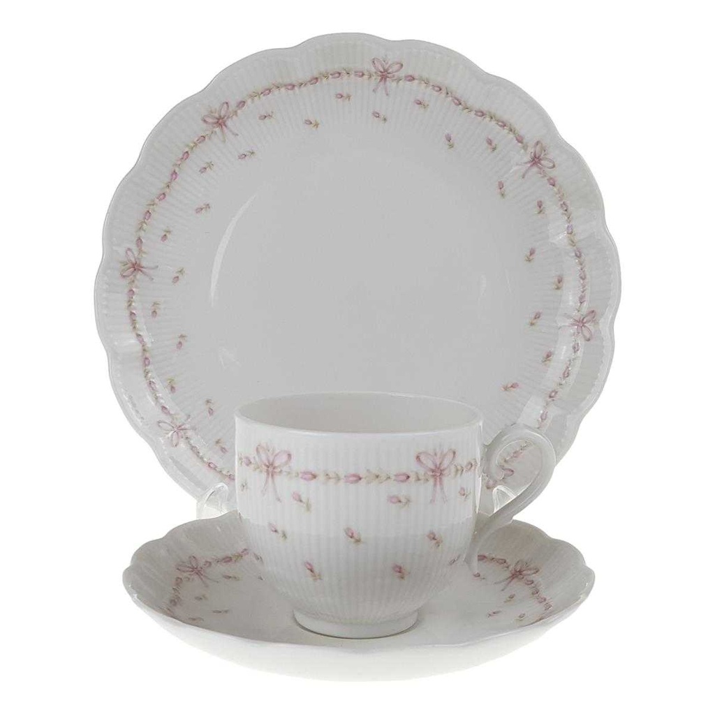 Kaffeegedeck Sammeltasse Sammelgedeck 3tlg AK Kaiser Porzellan Romantica Bordeaux gebraucht - sehr gut
