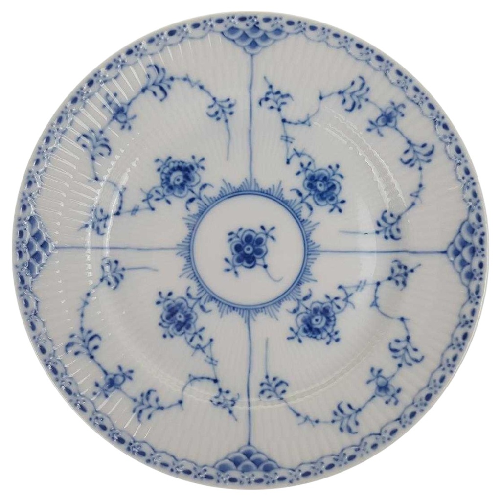 Kuchenteller Dessertteller 19 cm Royal Copenhagen Musselmalet Halbspitze