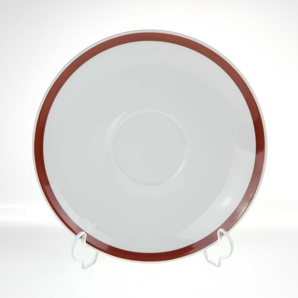 Untertasse 16,7 cm Retsch Wunsiedel Retro braun orange schwarz gebraucht - gut