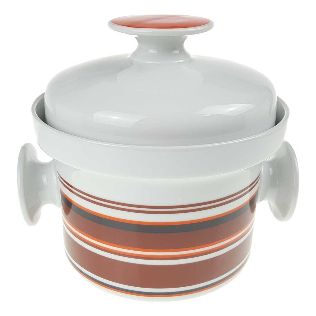 [458168421] Ragoutterrine Suppenterrine Servierschüssel 1,5 L Retsch Wunsiedel Retro braun orange schwarz gebraucht - gut