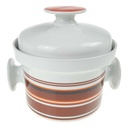 Ragoutterrine Suppenterrine Servierschüssel 1,5 L Retsch Wunsiedel Retro braun orange schwarz gebraucht - gut