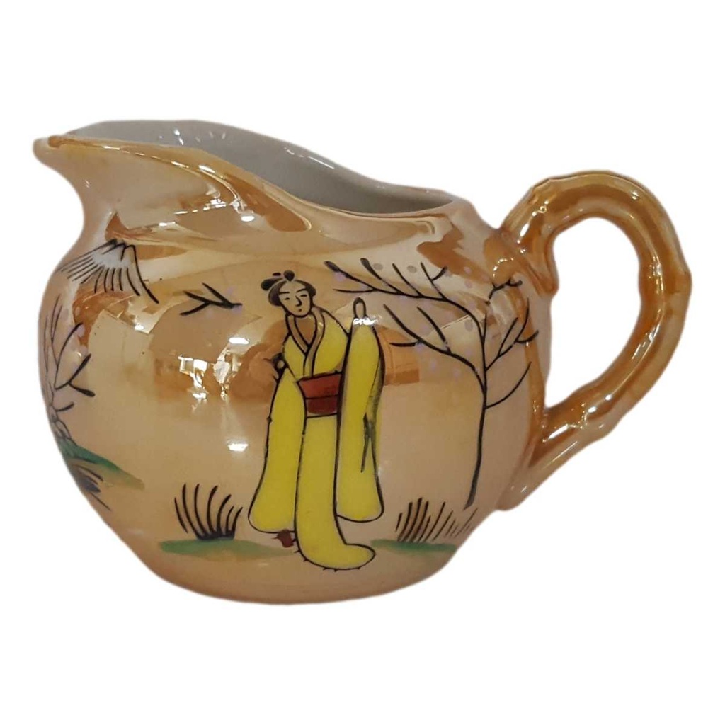 [458168496] Milchkännchen 0,2 L Japan China Geisha Gelb gebraucht - defekt