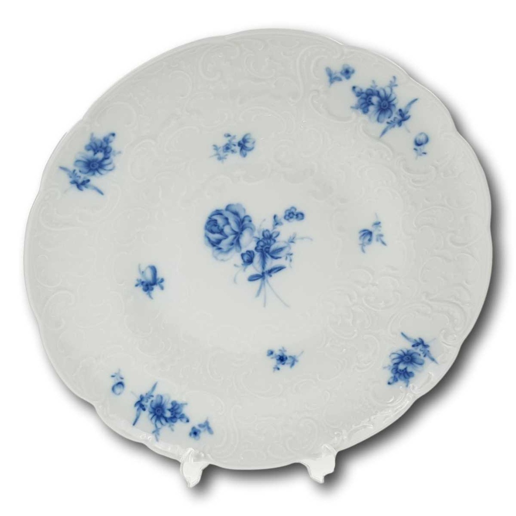[458168508] Schale Prunkschale 31,2 cm Fürstenberg Lottine Blaue Blumen gebraucht - gut