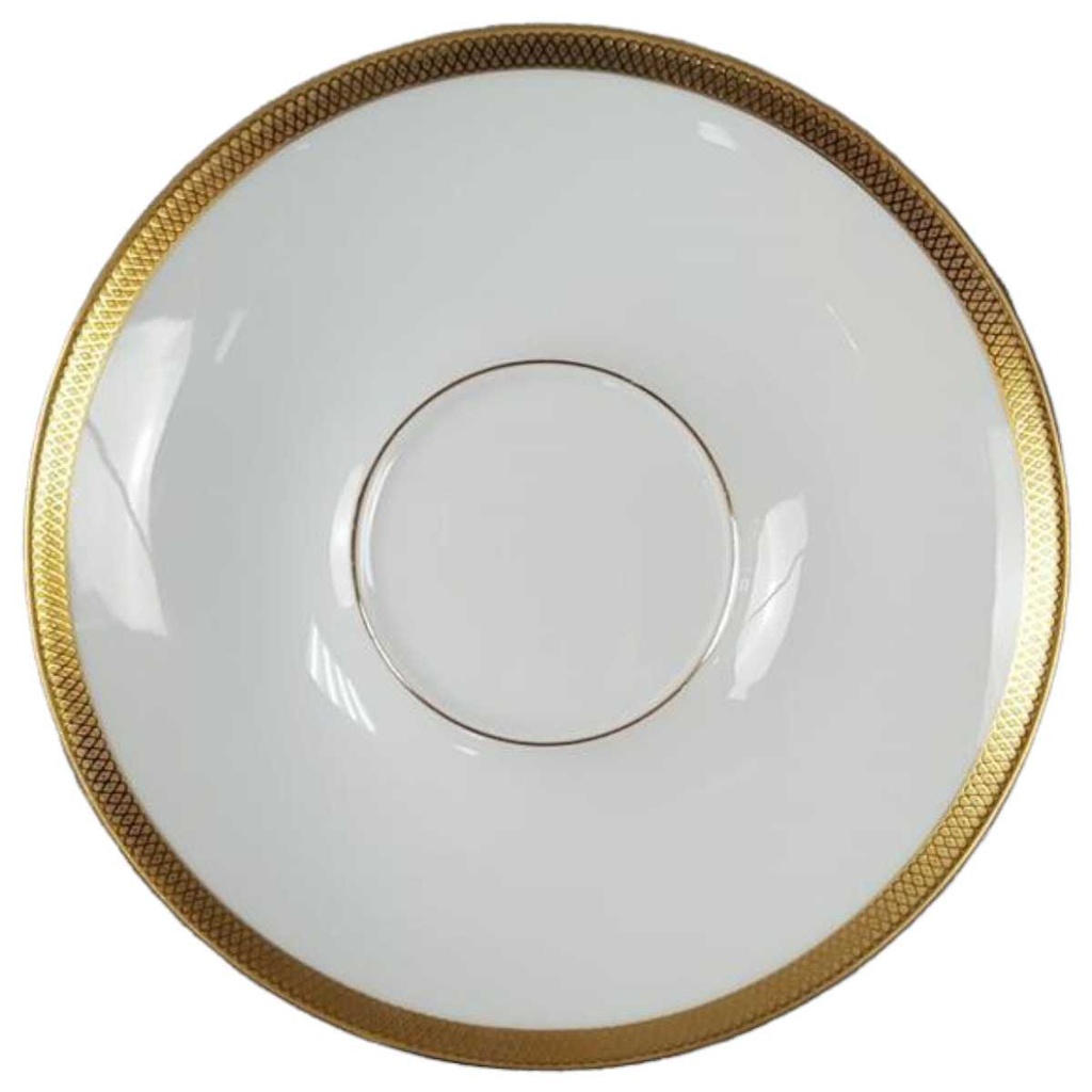[45816852] Untertasse für Suppe Goldrand 16,9 cm Eschenbach 7 mm gebraucht - sehr gut