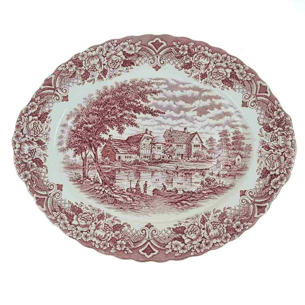 [458168593] Servierplatte Servierschüssel 30,5x25 cm Grindley Homeland Rot gebraucht - gut