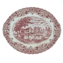 Servierplatte Servierschüssel 30,5x25 cm Grindley Homeland Rot gebraucht - gut
