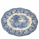 Fleischplatte 35,6x28,5 cm Enoch Wedgwood Woodland Blau gebraucht - akzeptabel