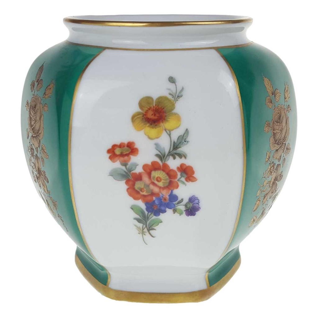 [458168600] Tischvase Vase 12,5 cm Bareuther Blumendekor Blumen gebraucht - gut