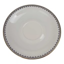 Untertasse 14,6 cm Oscar Schaller & Co. Bavaria Elfenbein Goldrand