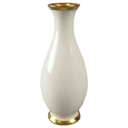 Tischvase Vase Blumenvase Goldrand 15,7 cm Royal KM Bavaria Elfenbein Beige gebraucht - gut