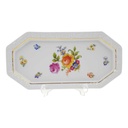 Servierplatte Goldrand 27,4x13,5 cm Rosenthal Maria Sommerstrauß Blumen gebraucht - gut