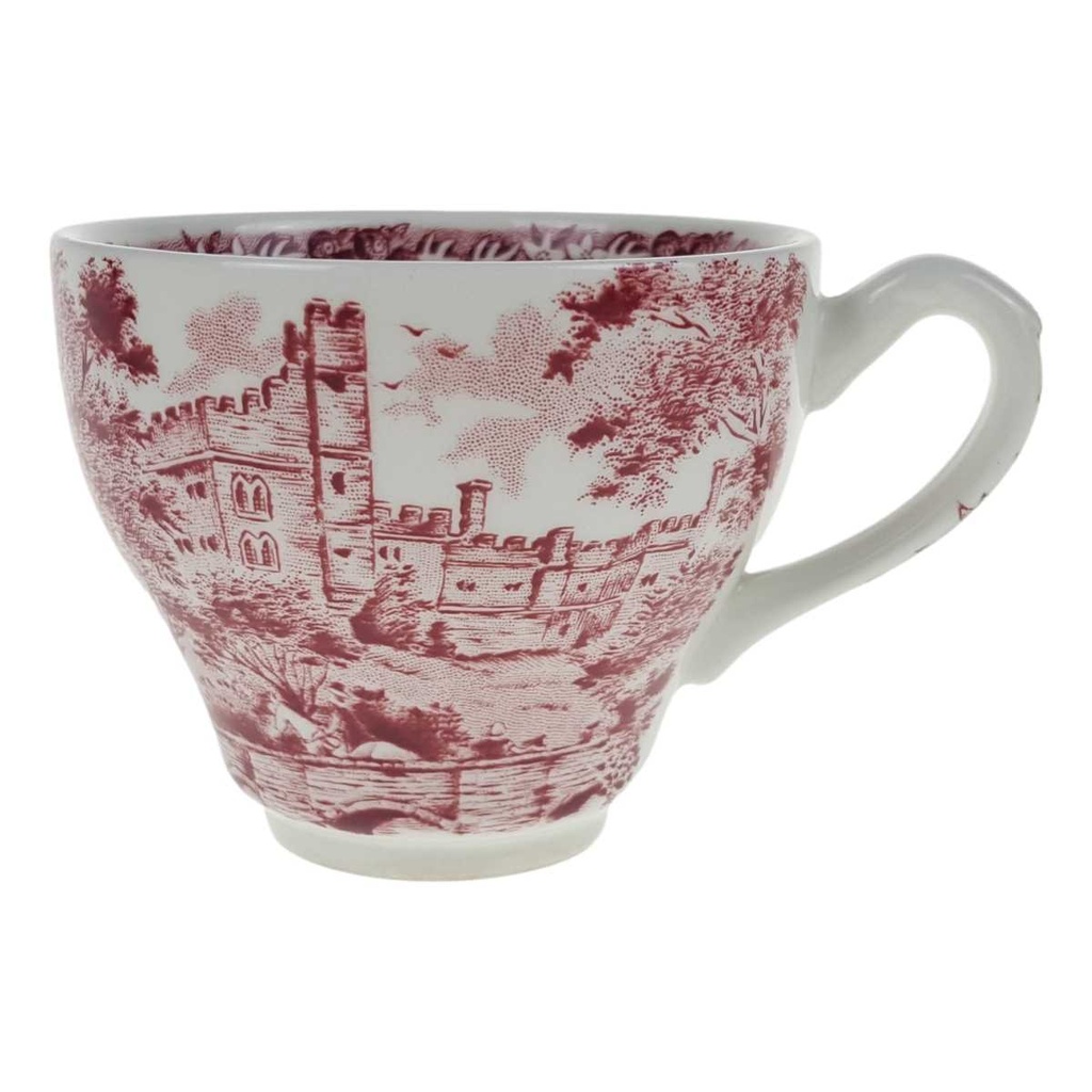 [458168631] Kaffeetasse 0,2 L J & G Meakin England Haddon Hall Rot Historismus gebraucht - gut