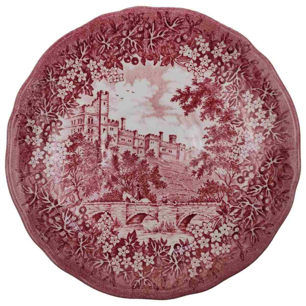 [458168632] Untertasse 15 cm J & G Meakin England Haddon Hall Rot Historismus gebraucht - gut