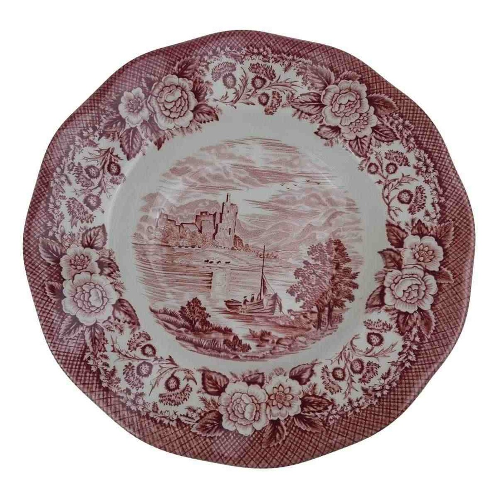 [458168644] Speiseteller 22,2 cm Unicorn Tableware Scottish Lochs Rot gebraucht - sehr gut