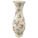 Vase Blumenvase Goldrand 24 cm Rosenthal Florida bunte Blumen Elfenbein Beige gebraucht - sehr gut