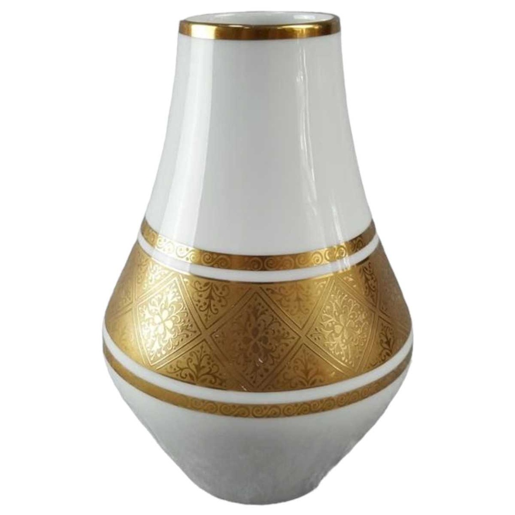 Vase Blumenvase Golddekor 18 cm Jaeger & Co gebraucht - gut