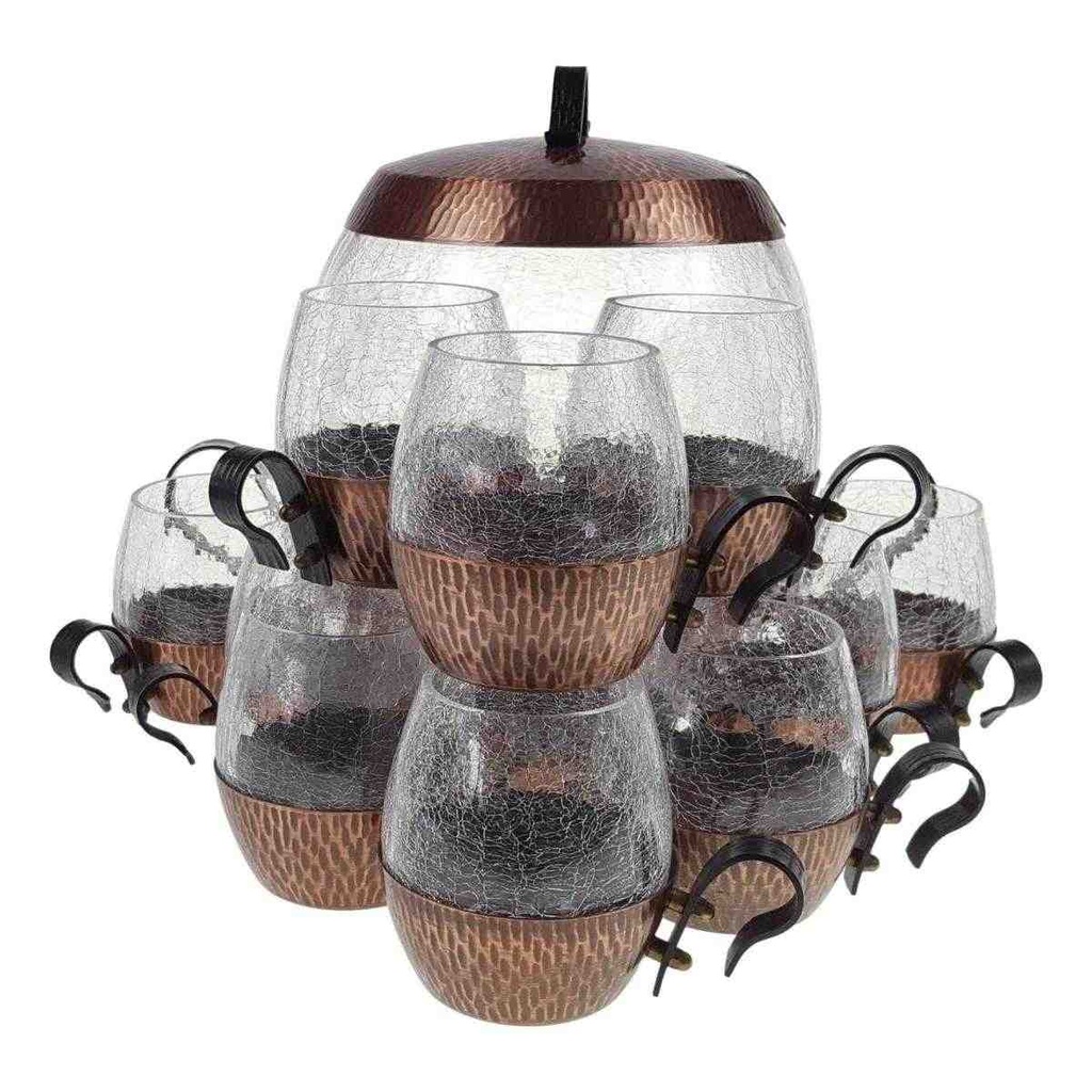 [458168762] Bowle 7tlg 5,5 L Craquele Glas gebraucht - gut