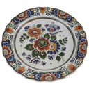 Wandteller 22,8 cm Delft polychroom Handwerk Keramik