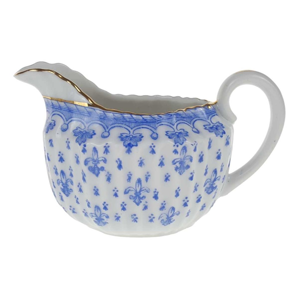 [458168913] Milchkännchen Goldrand 0,15 L Schaller Blaue Lilie Blumendekor Blumen gebraucht - gut