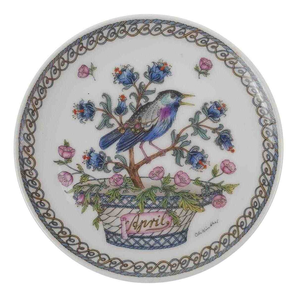 Wandteller Hutschenreuther Ole Winther Monatsteller April Star gebraucht - sehr gut