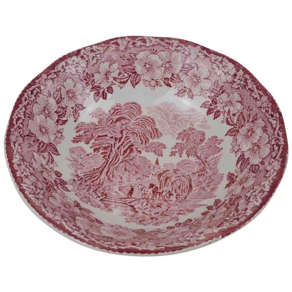 Schüssel klein 16,3 cm Enoch Wedgwood Woodland Rot gebraucht - gut