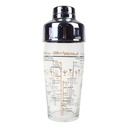 Cocktail Shaker ARC France Glasflasche Kunststoffdeckel Rezepte
