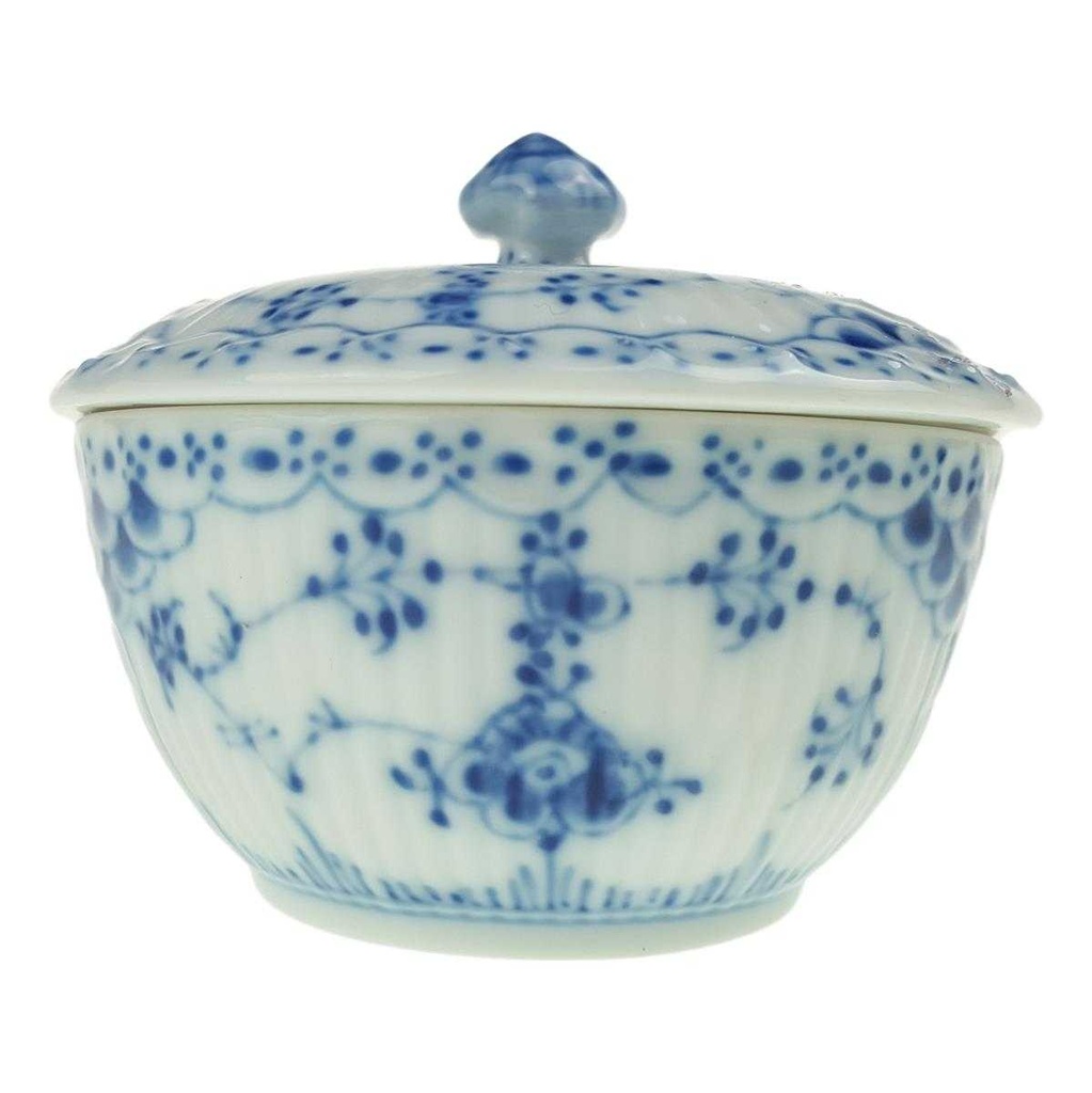 [458168940] Zuckerdose klein Royal Copenhagen Musselmalet Halbspitze gebraucht - sehr gut