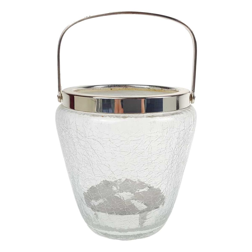 Eiswürfelbehälter 0,5 L Flaschenkühler WMF Tropfblech Craquele Glas