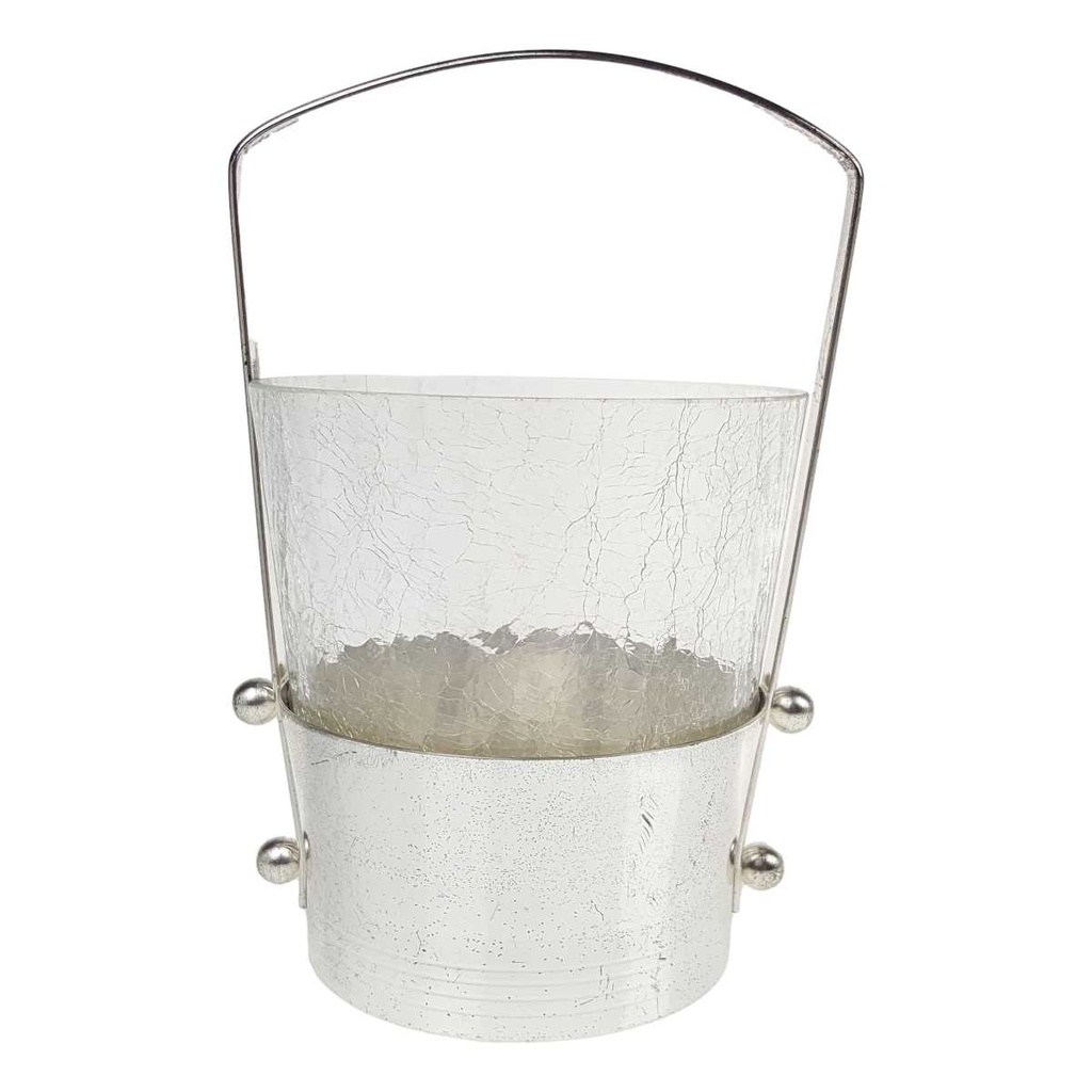 [458168949] Eiswürfelbehälter klein 0,5 L Kristallglas Transparent Craquele Glas