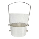 Eiswürfelbehälter klein 0,5 L Kristallglas Transparent Craquele Glas