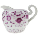 Milchkännchen klein handgemalt 0,2 L China Purpur Blumen gebraucht - gut