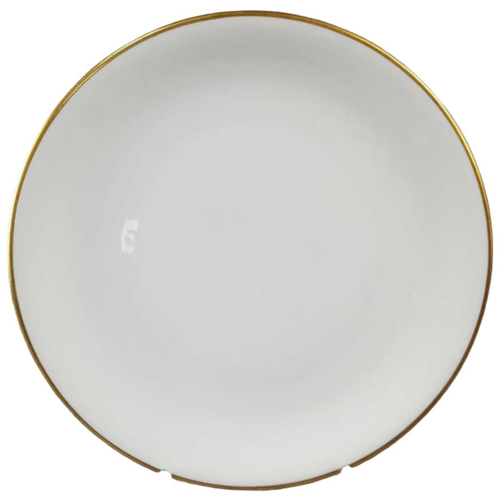 [45816897] Kuchenteller Dessertteller Frühstücksteller Goldrand 19,5 cm KPM Krister 0201 Weiß gebraucht - sehr gut