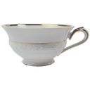 Teetasse groß 0,2 L Winterling Blumendekor Goldrand weiß