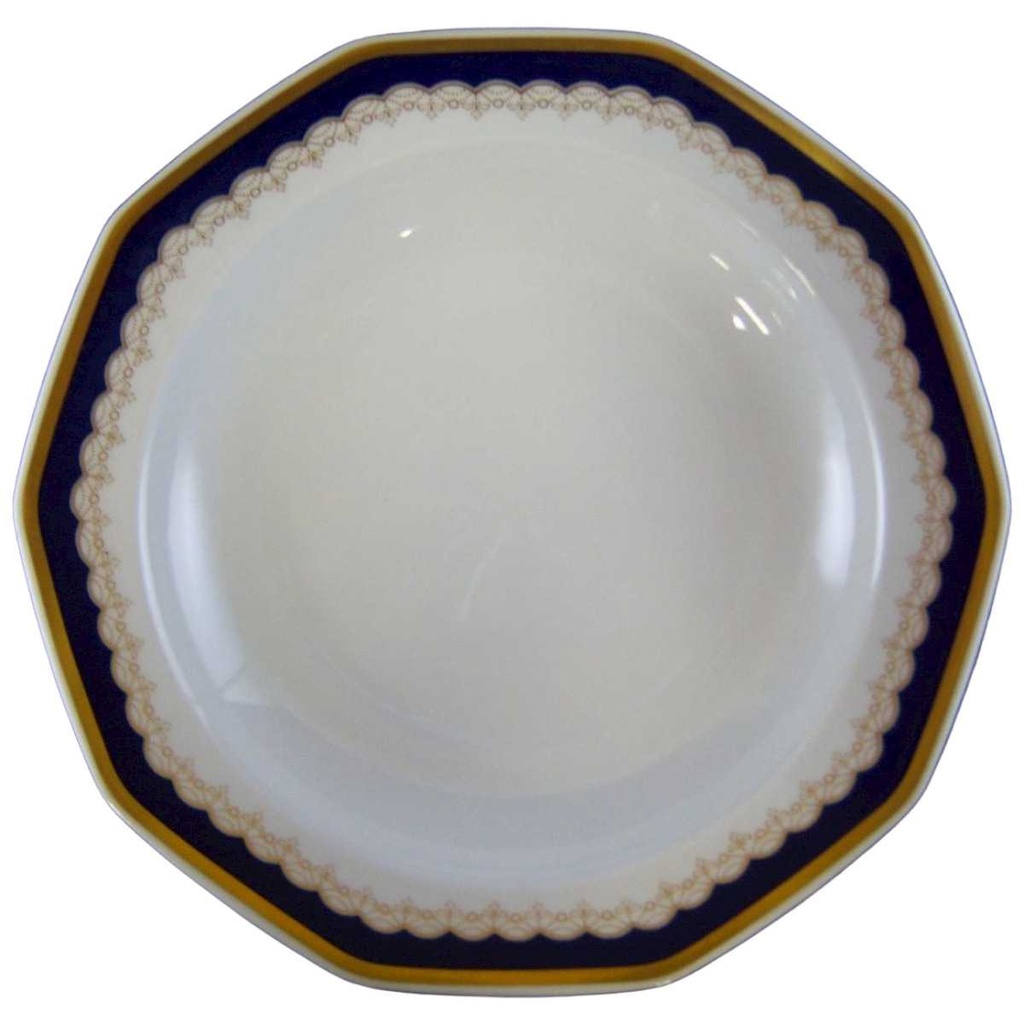 [4581690] Suppenteller Goldrand 22 cm Winterling Marktleuthen Kobaltrand mit eckig gebraucht - gut