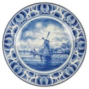 Wandteller 27 cm Delfts Blauw Mühle gebraucht - gut