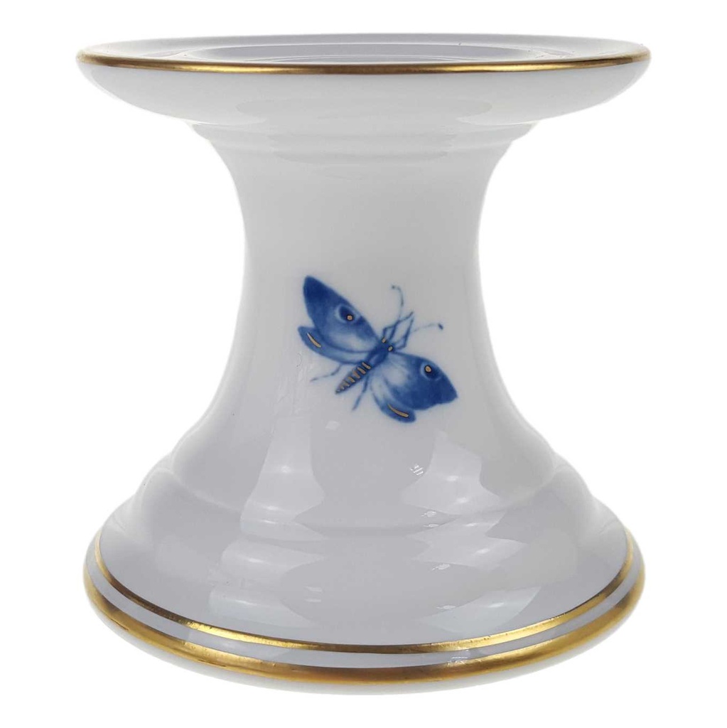 Kerzenhalter klein Meissen Aquatinta Schmetterling Blume I. Wahl gebraucht - sehr gut