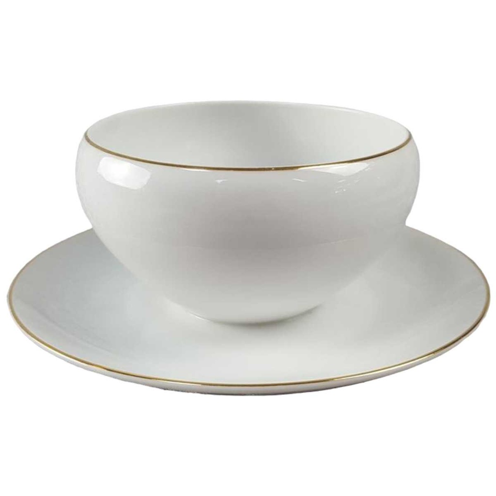 [45816901] Sauciere Goldrand 1tlg Thomas Porzellan Form Eva 1mm gebraucht - gut