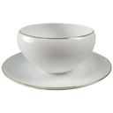Sauciere Goldrand 1tlg Thomas Porzellan Form Eva 1mm gebraucht - gut