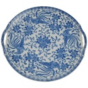 Kuchenplatte 24,5x24 cm Noritake Japan Howo blau
