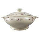 Schüssel Goldrand 1,7 L Edelstein Bavaria Blumendekor 15476 Blumen Elfenbein Beige gebraucht - gut