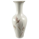 Vase Blumenvase Goldrand 30 cm Eschenbach Blumen Elfenbein gebraucht - gut