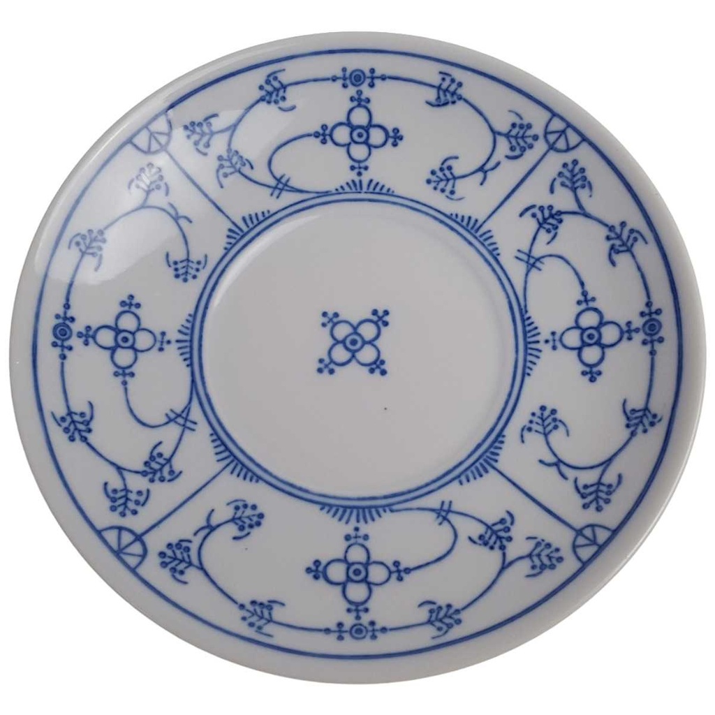[458169144] Untertasse für Tee 14 cm Jaeger & Co Indisch Blau Strohblume gebraucht - gut