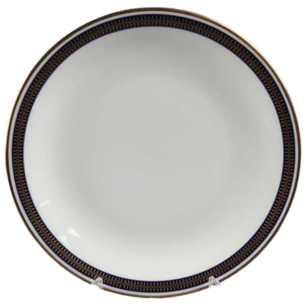 [45816916] Kuchenteller Dessertteller Frühstücksteller Golddekor 19,5 cm Seltmann Weiden Vohenstrauß Kobalt gebraucht - akzeptabel