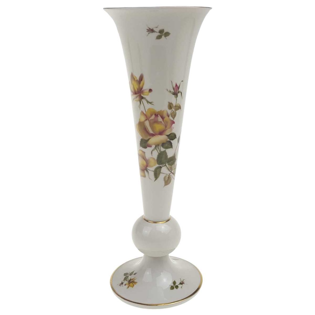 [458169164] Vase Rosenthal Blumendekor Goldrand