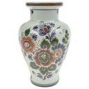 Vase Handwerk 16 cm Polychroom Blumendekor Bunt Blumen gebraucht - gut