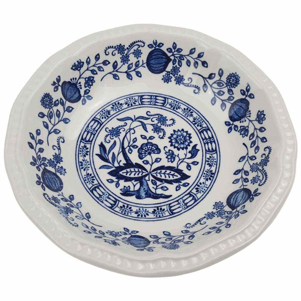 Schale klein 12,9 cm Kensington Staffordshire Ironstone Zwiebelmuster Blau gebraucht - gut