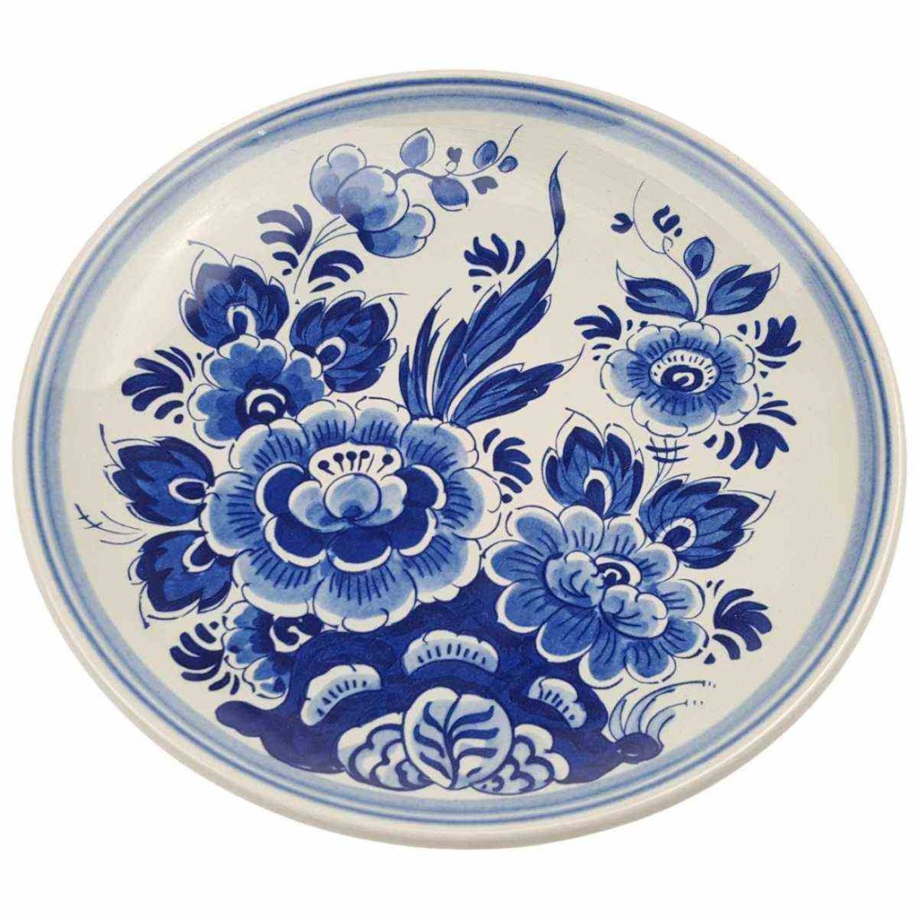 [458169192] Wandteller klein Delfts Blaue Blumen gebraucht - gut
