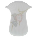 Vase klein 11,2 cm Eschenbach Toledo rosa graue Blüten gebraucht - sehr gut